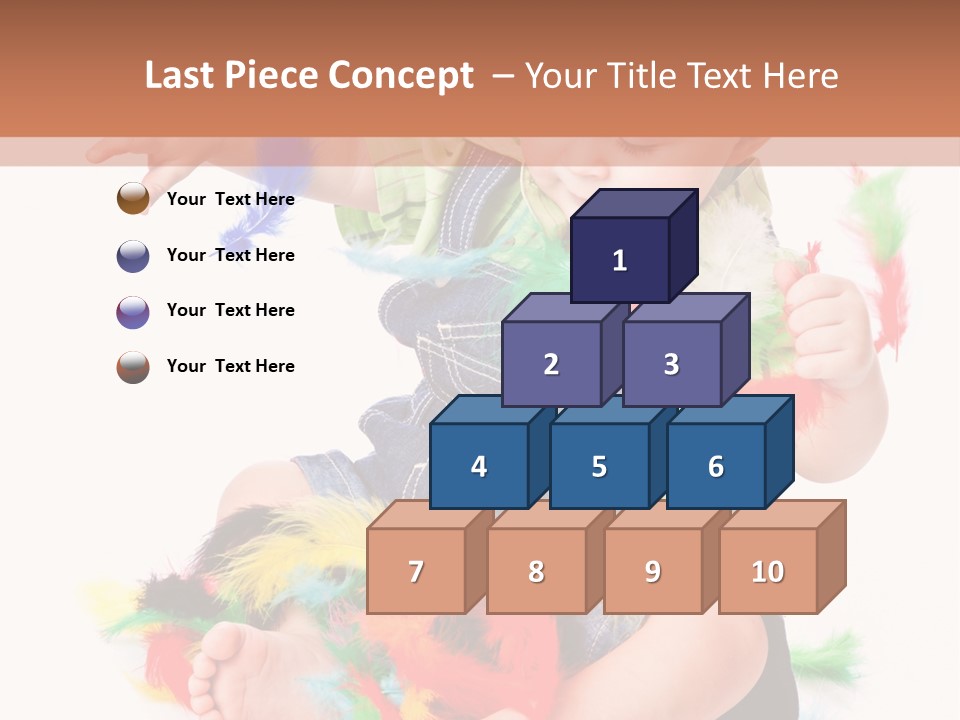 Isolated Child Yellow PowerPoint Template