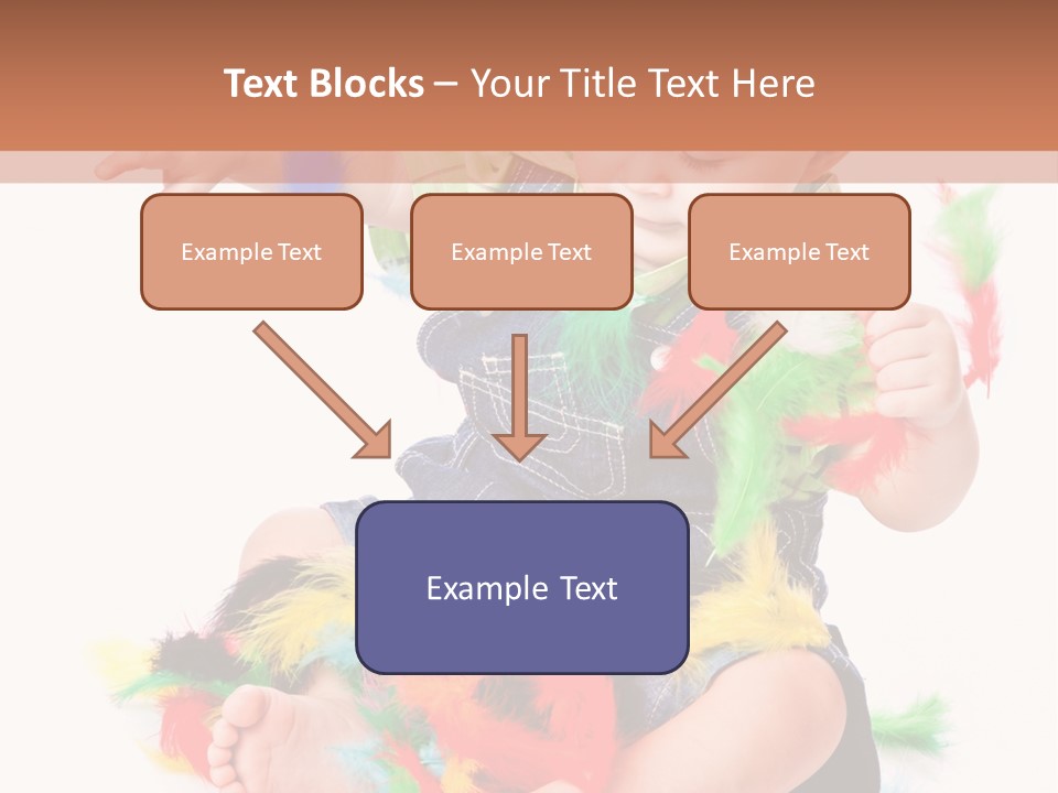 Isolated Child Yellow PowerPoint Template
