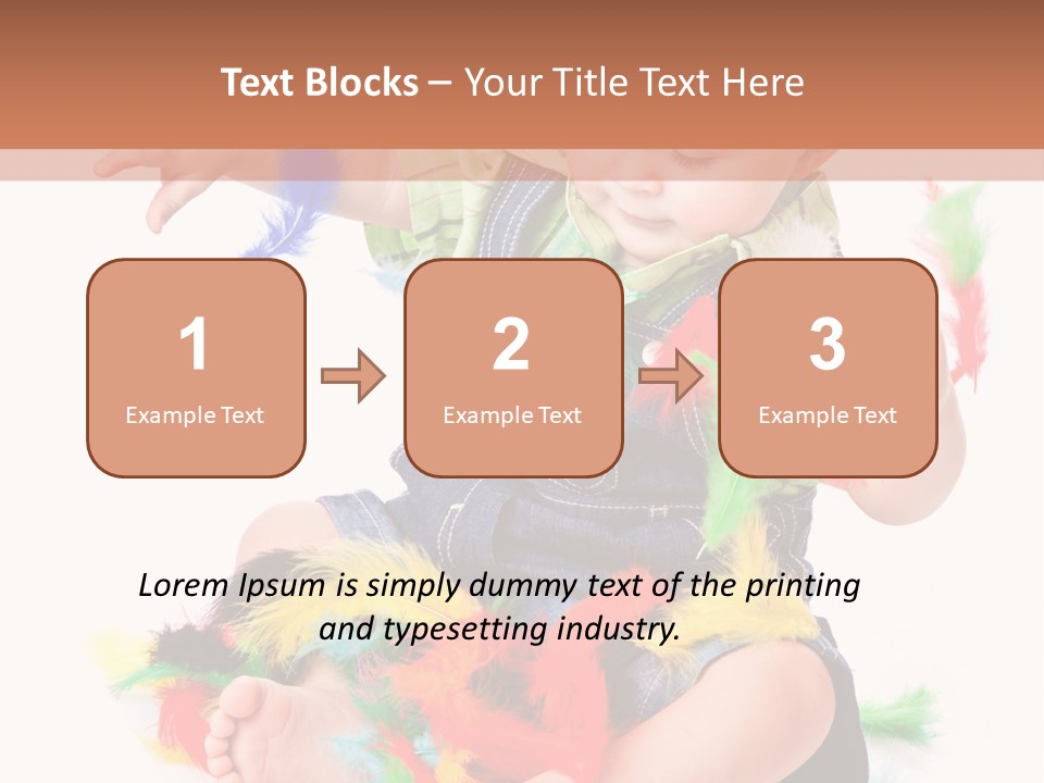 Isolated Child Yellow PowerPoint Template