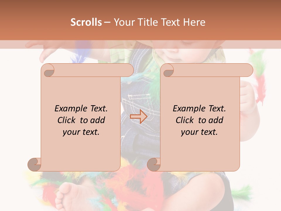 Isolated Child Yellow PowerPoint Template