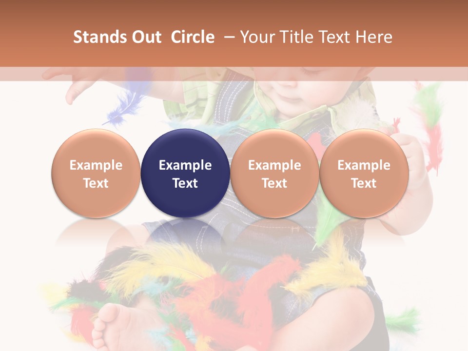 Isolated Child Yellow PowerPoint Template