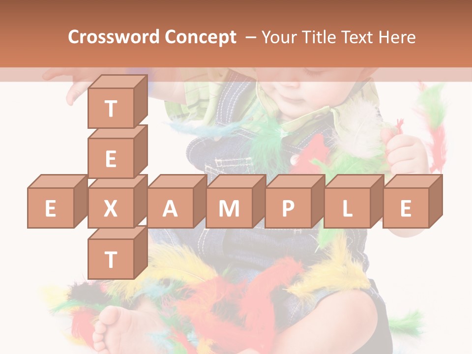 Isolated Child Yellow PowerPoint Template