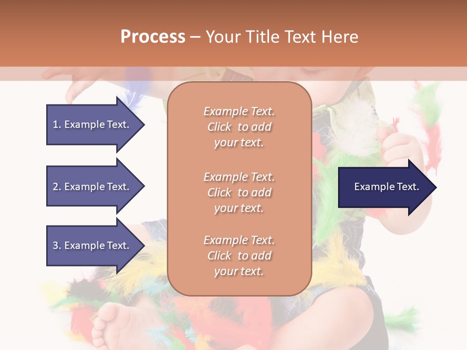 Isolated Child Yellow PowerPoint Template