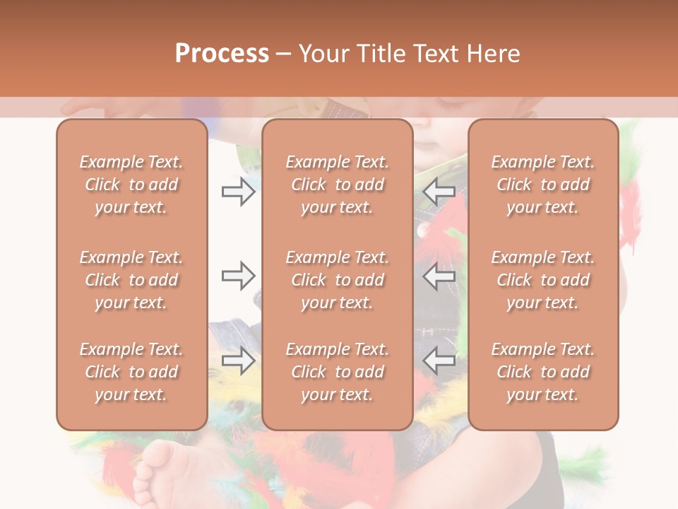 Isolated Child Yellow PowerPoint Template