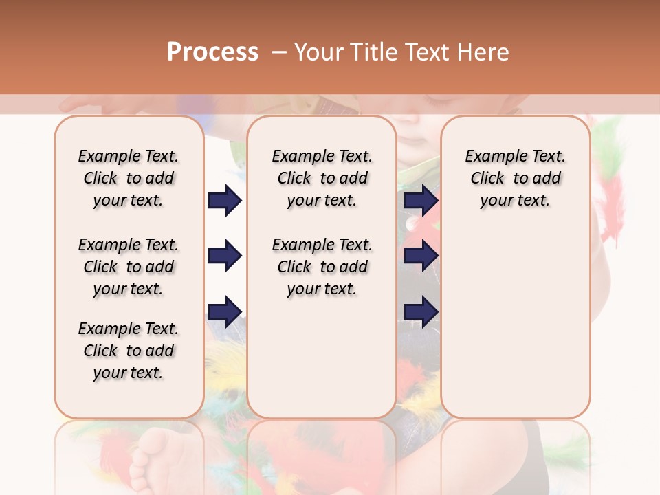 Isolated Child Yellow PowerPoint Template