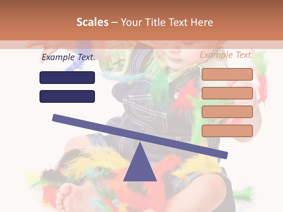 Isolated Child Yellow PowerPoint Template
