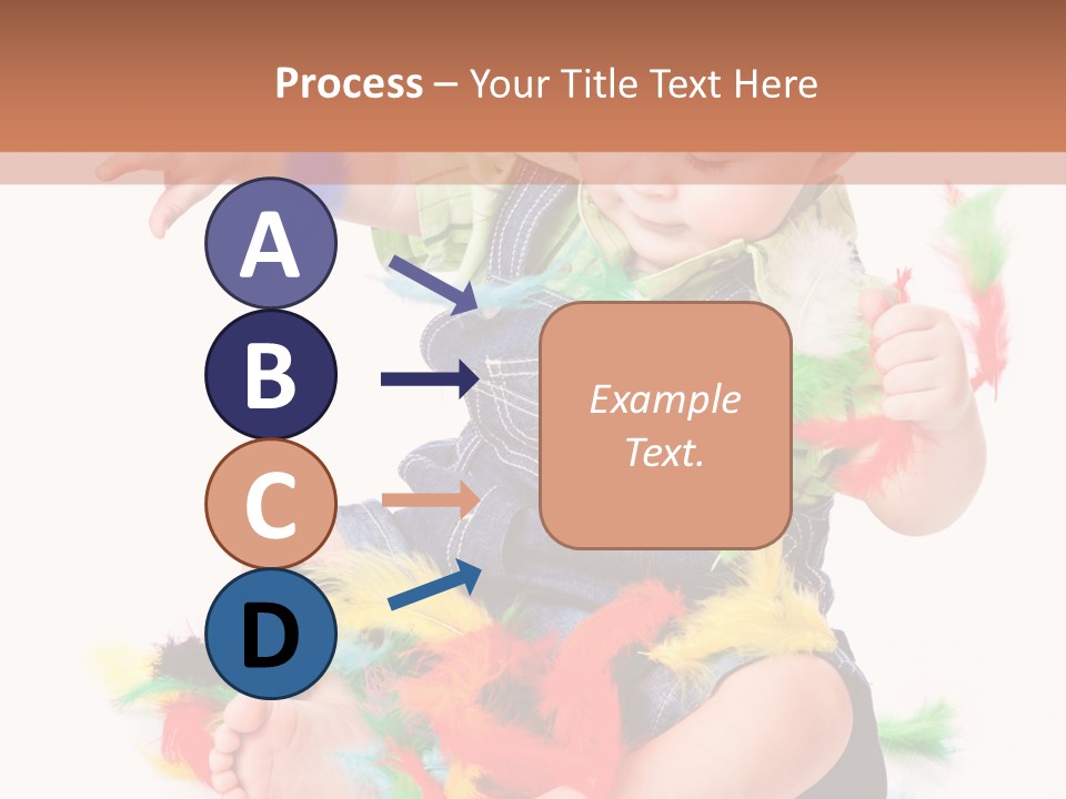 Isolated Child Yellow PowerPoint Template
