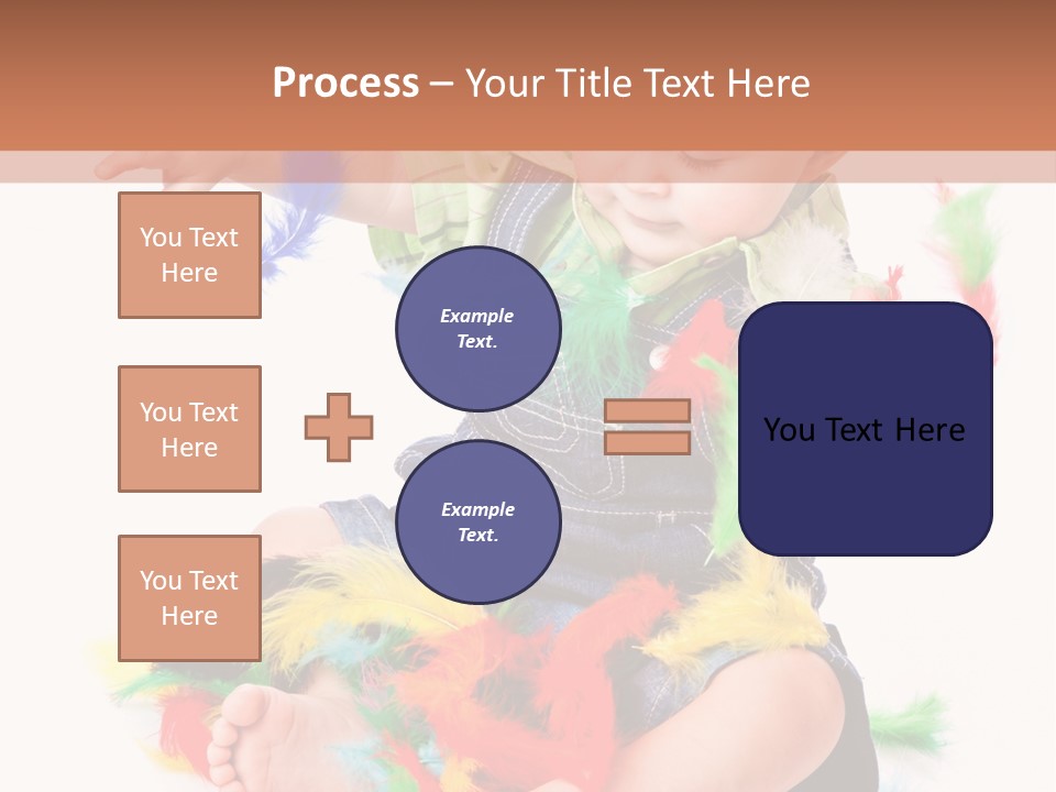 Isolated Child Yellow PowerPoint Template
