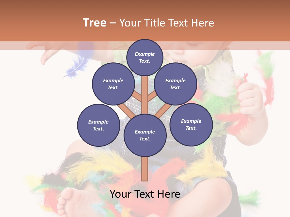 Isolated Child Yellow PowerPoint Template