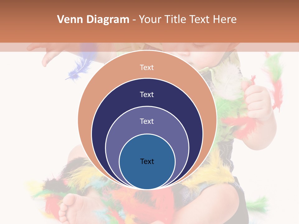 Isolated Child Yellow PowerPoint Template
