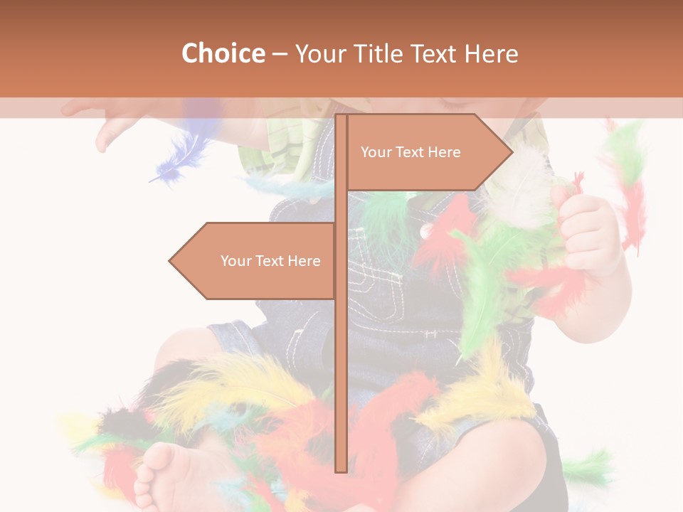 Isolated Child Yellow PowerPoint Template