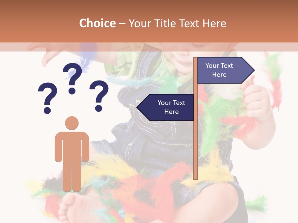 Isolated Child Yellow PowerPoint Template
