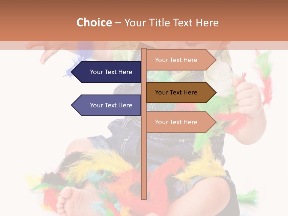 Isolated Child Yellow PowerPoint Template