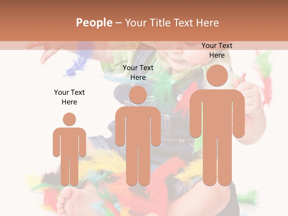 Isolated Child Yellow PowerPoint Template