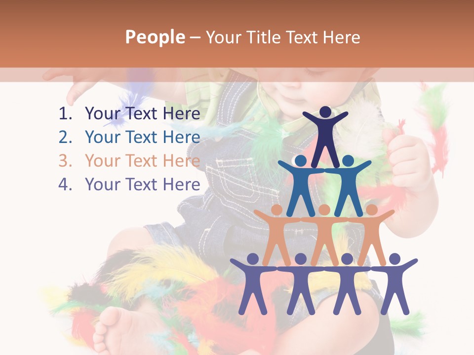 Isolated Child Yellow PowerPoint Template