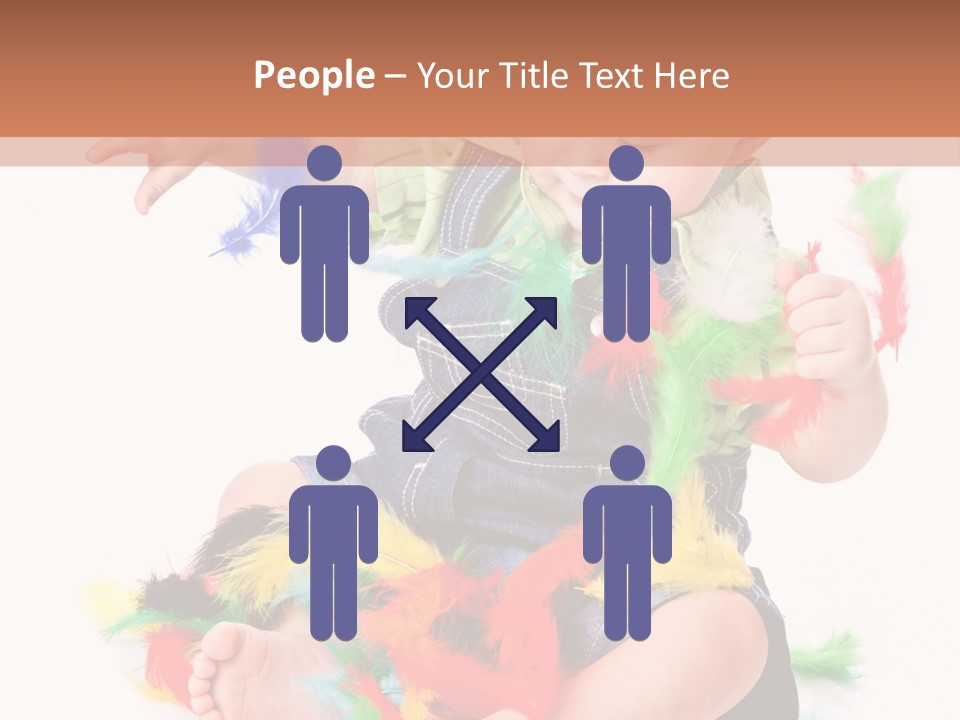 Isolated Child Yellow PowerPoint Template