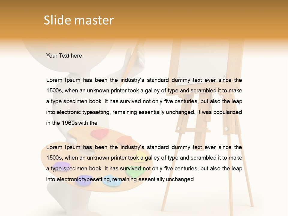 A Person Holding A Paintbrush And A Paint Palette PowerPoint Template