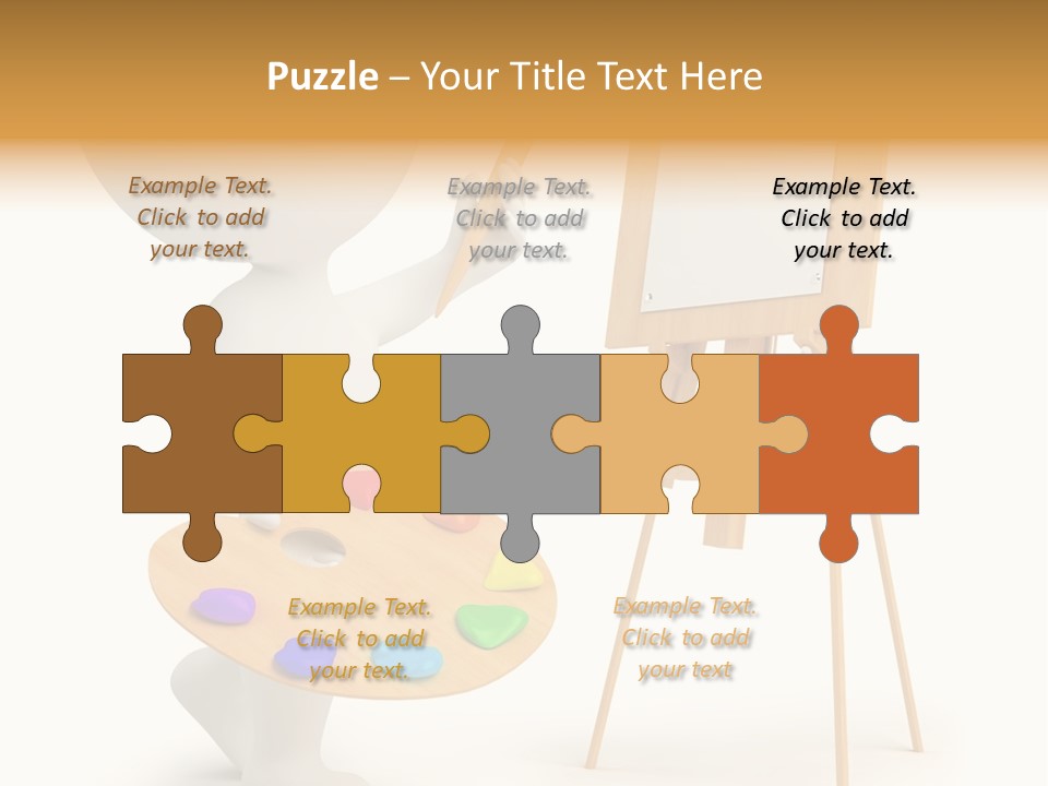 A Person Holding A Paintbrush And A Paint Palette PowerPoint Template