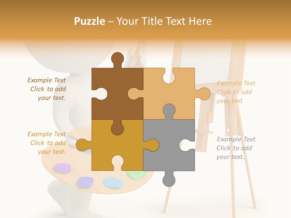 A Person Holding A Paintbrush And A Paint Palette PowerPoint Template