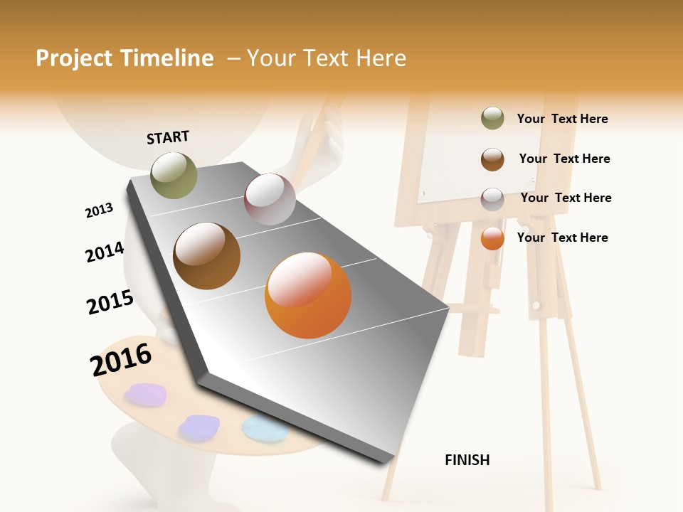 A Person Holding A Paintbrush And A Paint Palette PowerPoint Template