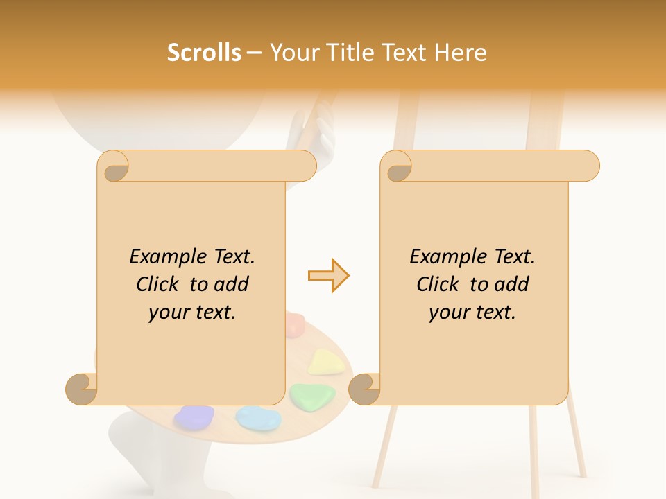 A Person Holding A Paintbrush And A Paint Palette PowerPoint Template