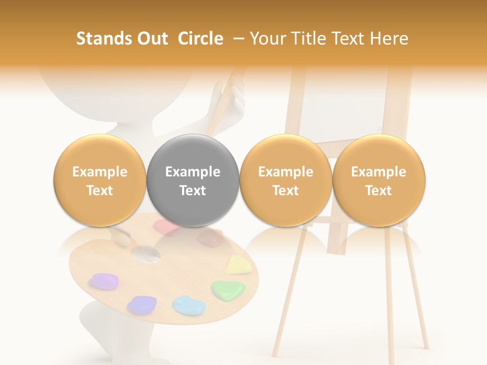 A Person Holding A Paintbrush And A Paint Palette PowerPoint Template