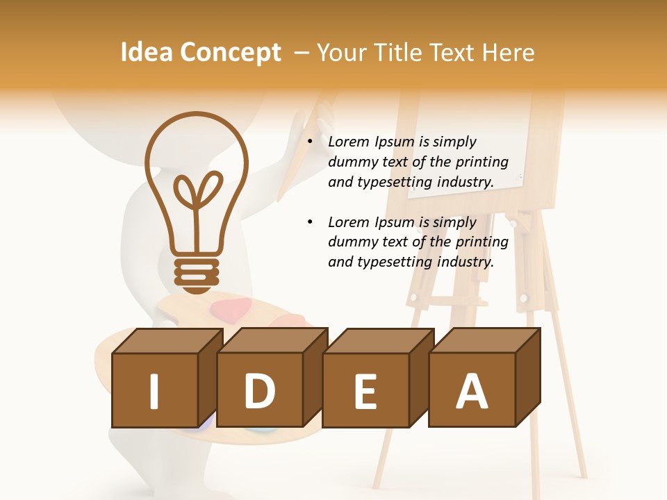 A Person Holding A Paintbrush And A Paint Palette PowerPoint Template