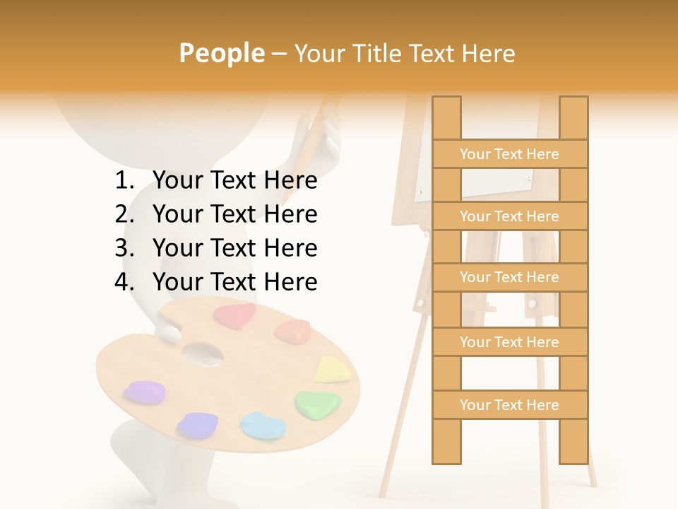 A Person Holding A Paintbrush And A Paint Palette PowerPoint Template