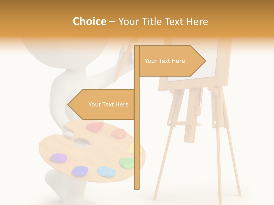 A Person Holding A Paintbrush And A Paint Palette PowerPoint Template