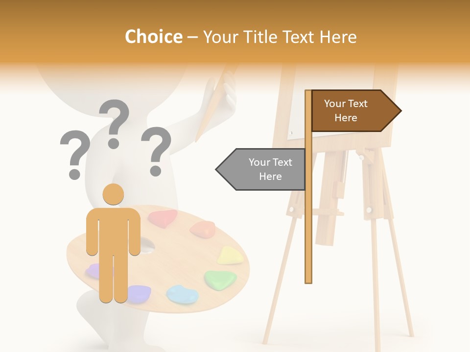 A Person Holding A Paintbrush And A Paint Palette PowerPoint Template