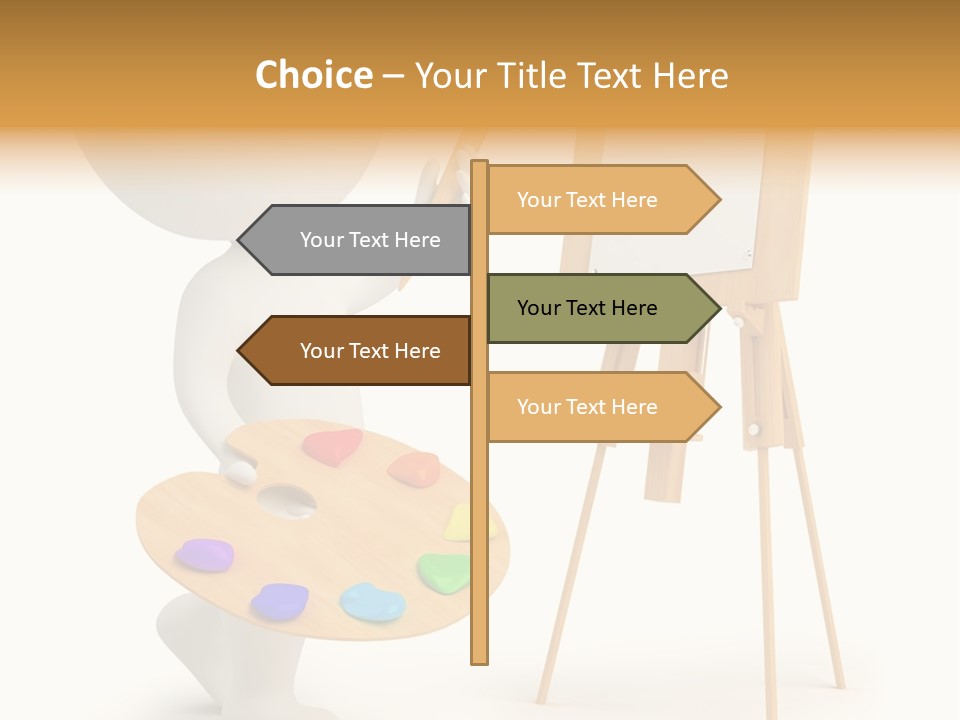 A Person Holding A Paintbrush And A Paint Palette PowerPoint Template