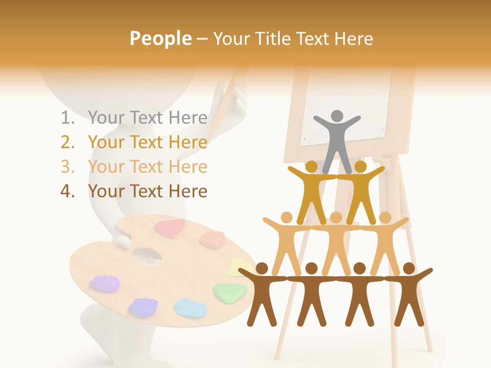 A Person Holding A Paintbrush And A Paint Palette PowerPoint Template