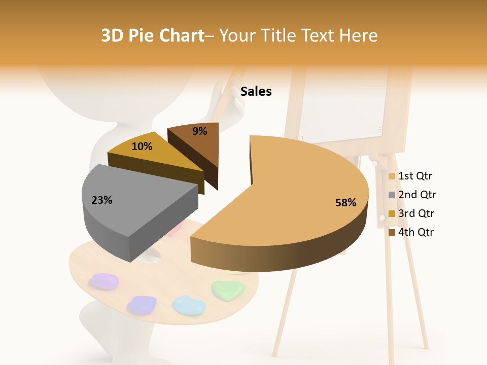 A Person Holding A Paintbrush And A Paint Palette PowerPoint Template