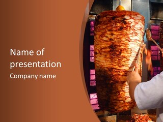 Halal Meat East PowerPoint Template