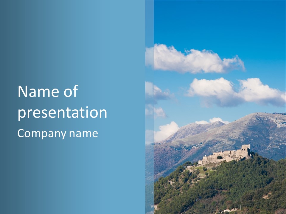 Nature Tourism Clouds PowerPoint Template