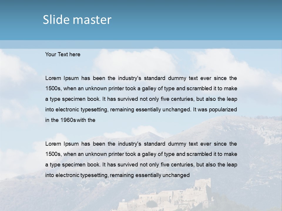 Nature Tourism Clouds PowerPoint Template