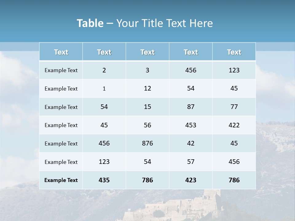 Nature Tourism Clouds PowerPoint Template