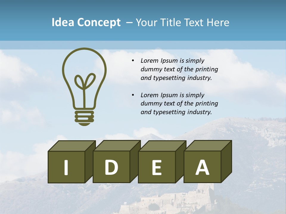 Nature Tourism Clouds PowerPoint Template