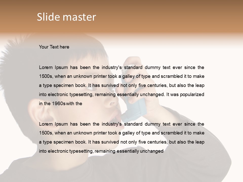 A Young Boy Holding A Cell Phone To His Ear PowerPoint Template