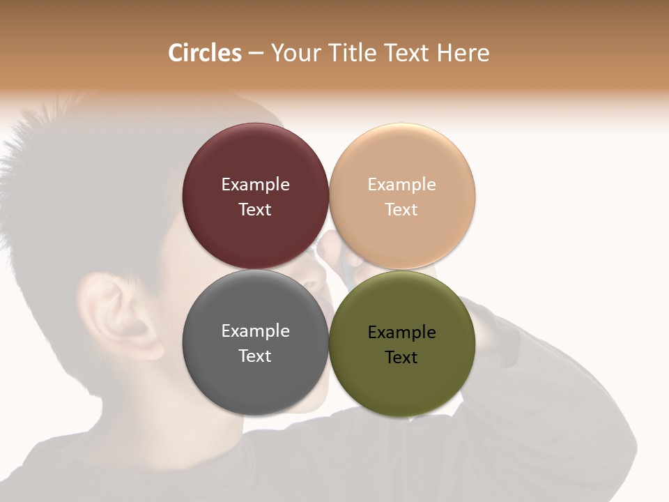 A Young Boy Holding A Cell Phone To His Ear PowerPoint Template