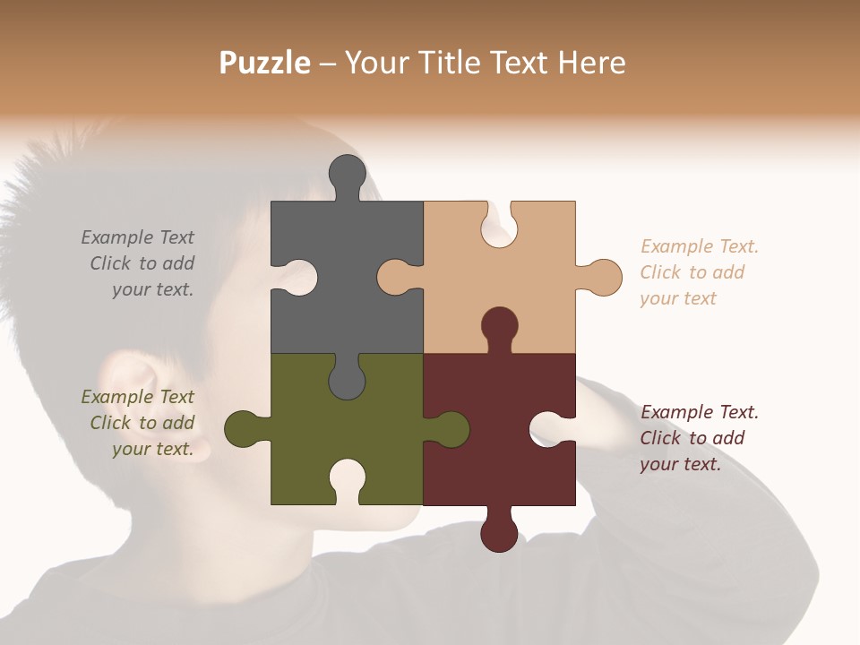 A Young Boy Holding A Cell Phone To His Ear PowerPoint Template