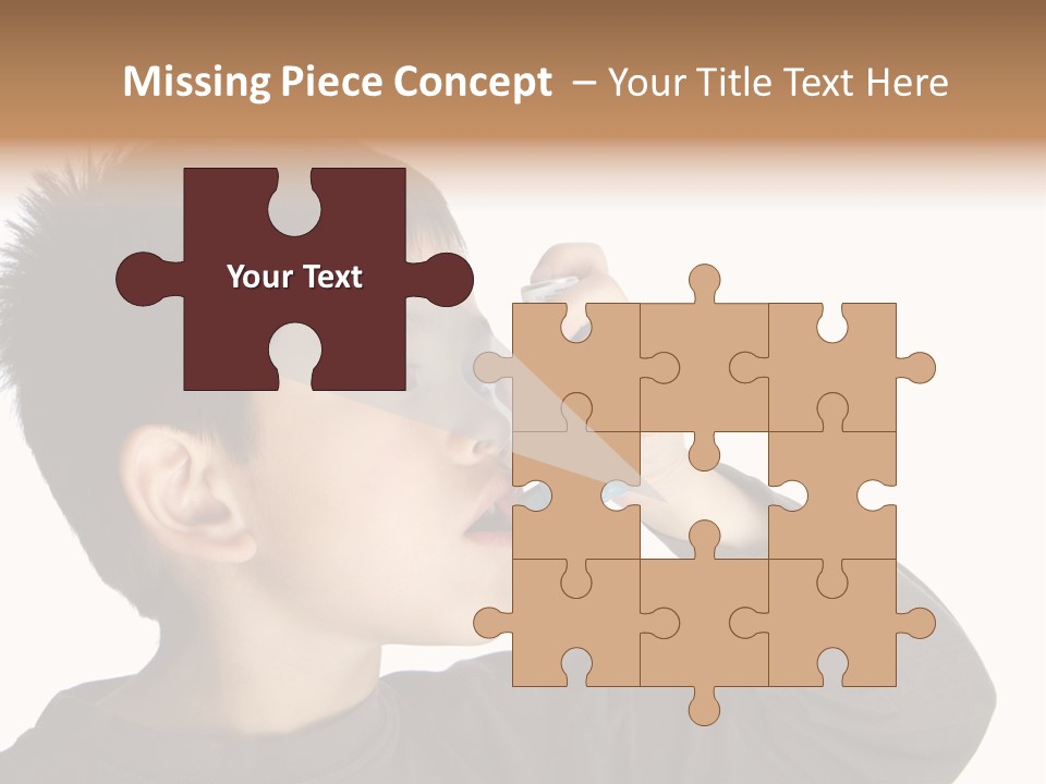 A Young Boy Holding A Cell Phone To His Ear PowerPoint Template