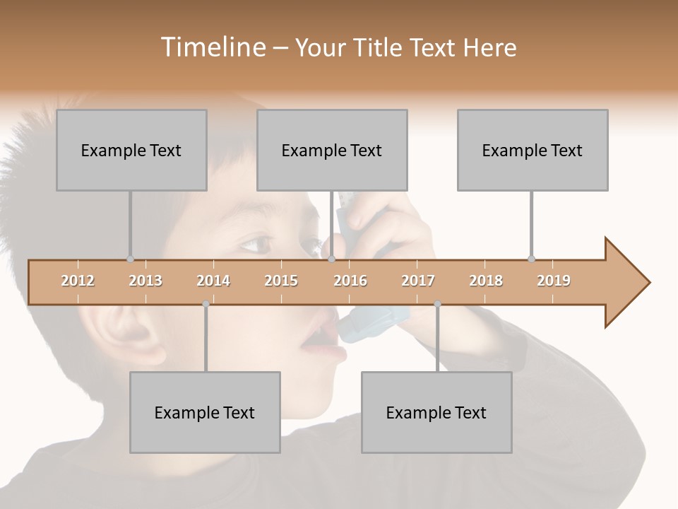 A Young Boy Holding A Cell Phone To His Ear PowerPoint Template
