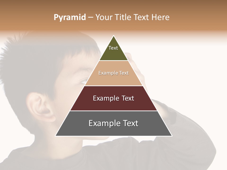 A Young Boy Holding A Cell Phone To His Ear PowerPoint Template
