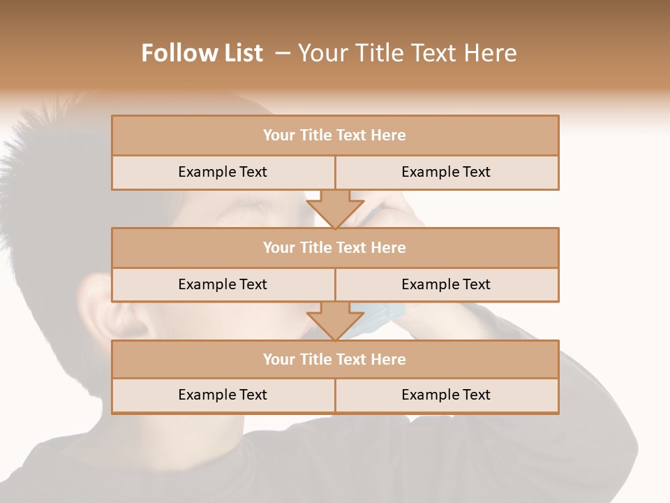 A Young Boy Holding A Cell Phone To His Ear PowerPoint Template