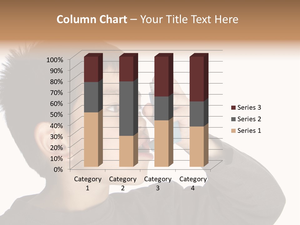 A Young Boy Holding A Cell Phone To His Ear PowerPoint Template