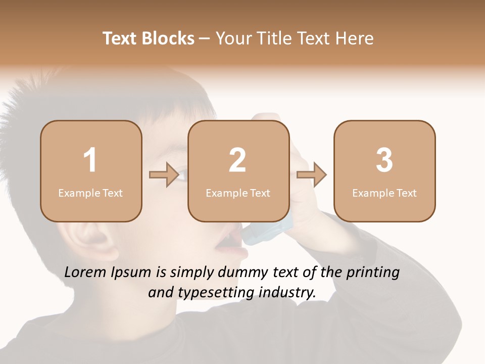 A Young Boy Holding A Cell Phone To His Ear PowerPoint Template