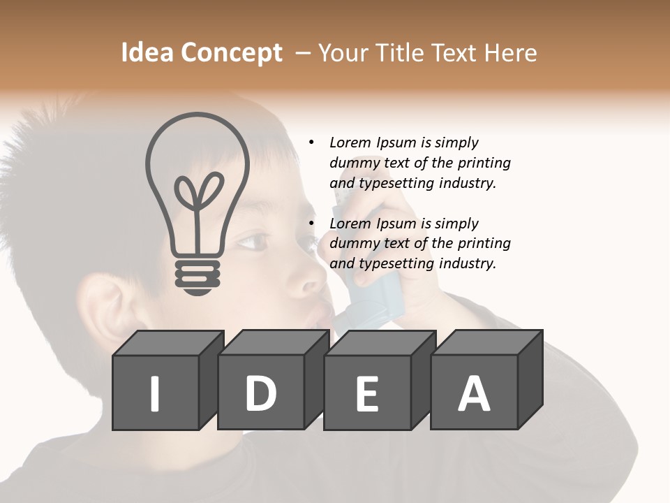 A Young Boy Holding A Cell Phone To His Ear PowerPoint Template