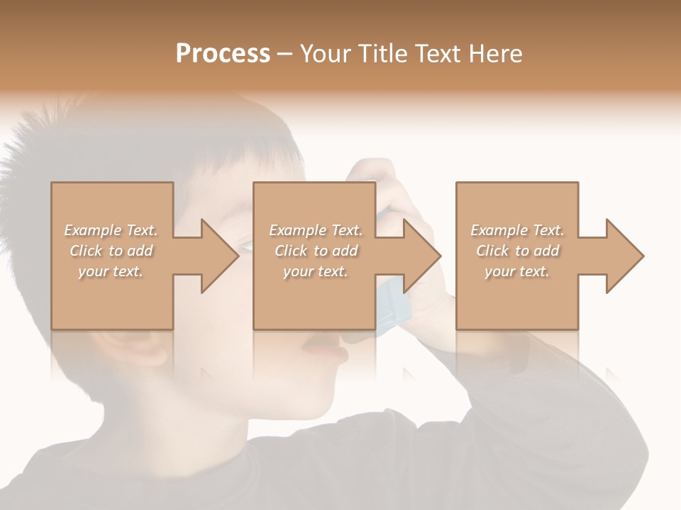 A Young Boy Holding A Cell Phone To His Ear PowerPoint Template