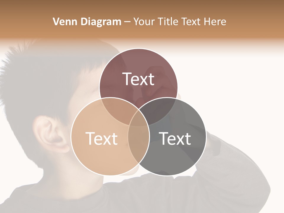 A Young Boy Holding A Cell Phone To His Ear PowerPoint Template